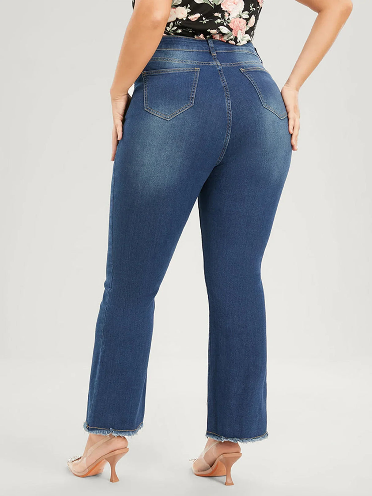 Straight Leg Women' Jeans High Waist Ankle Length