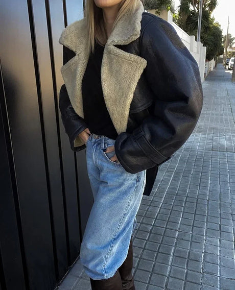 Winter Autumn Streetwear New Women'S Sheepskin Lamb Fur