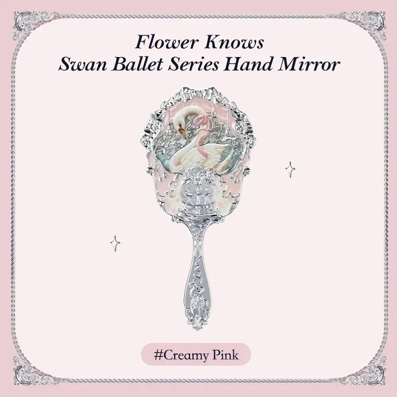 Flower Knows Swan Ballet Series Hand Holding Mirror