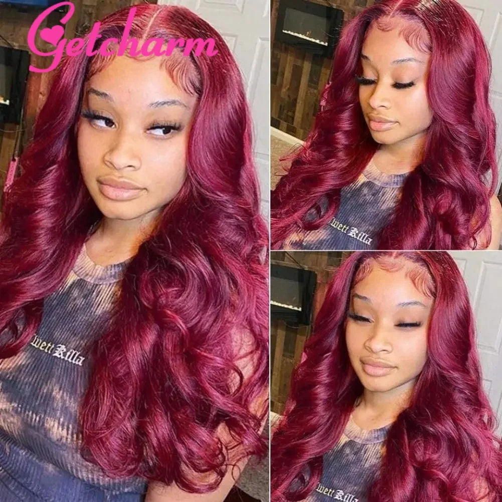 Burgundy Body Wave Lace Front Wig