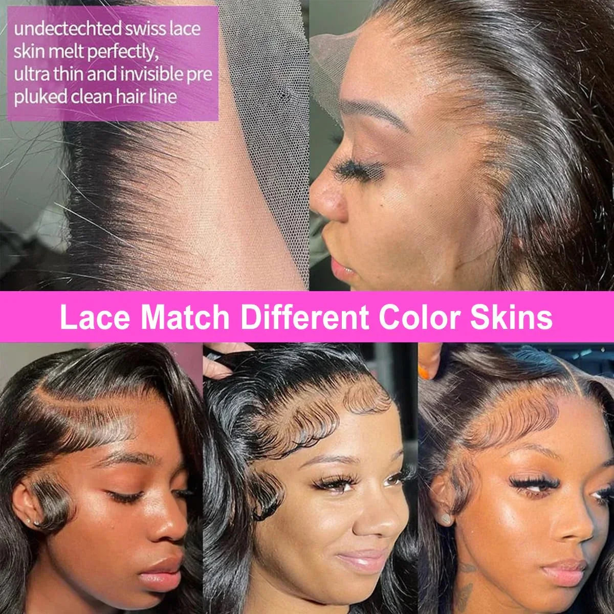 Glueless Wigs Human Hair Lace Frontal Wig Brazilian