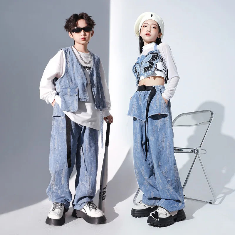 Fashion Hip Hop Dance Rave Clothes For Kids