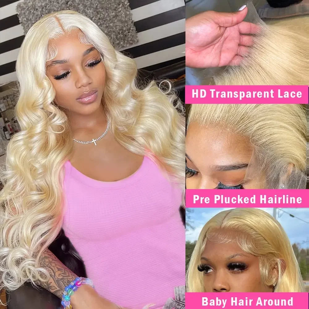 Luvin Body Wave Blonde Hd Transparent Lace Frontal