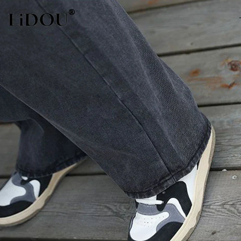 Spring Autumn New Fashion Generous Straight Pants Pants