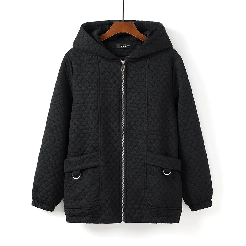 Womens Zipper Jacket Autumn Casual Clothing Fashion Abutilon