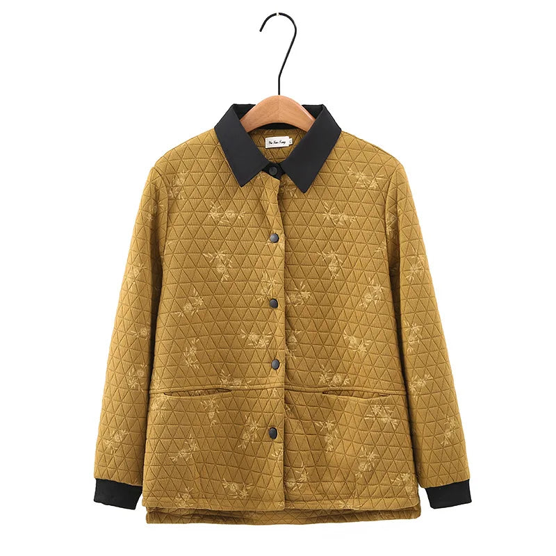 Womens Autumn Winter Quilted Jacket Casual Clothing Long