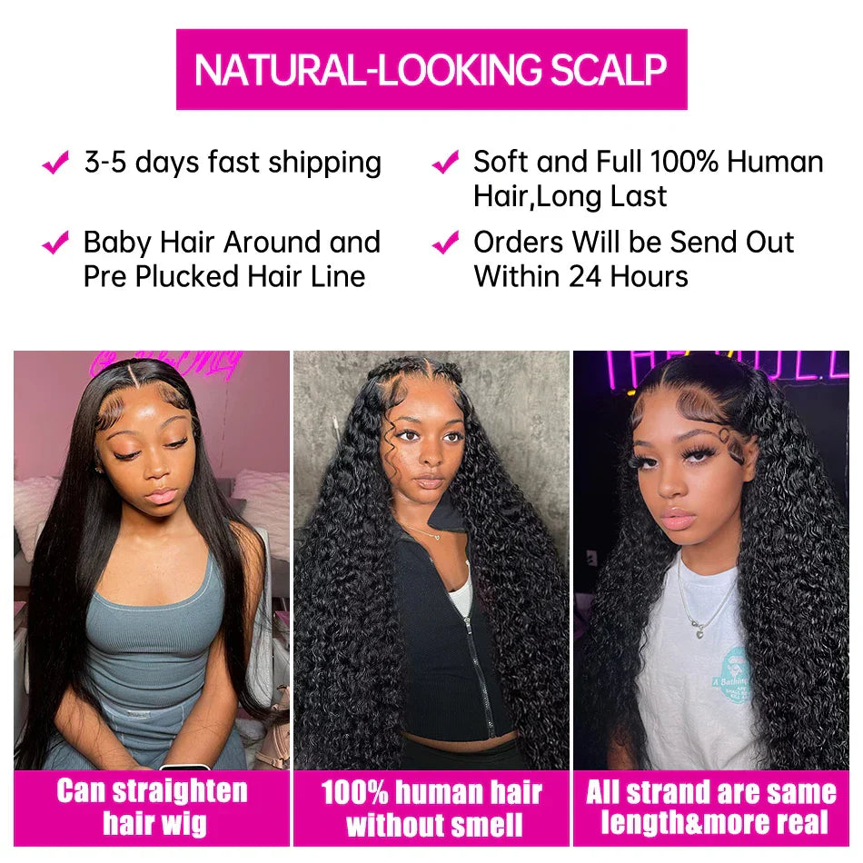 Luvin Deep Wave 13X6 Lace Front Human