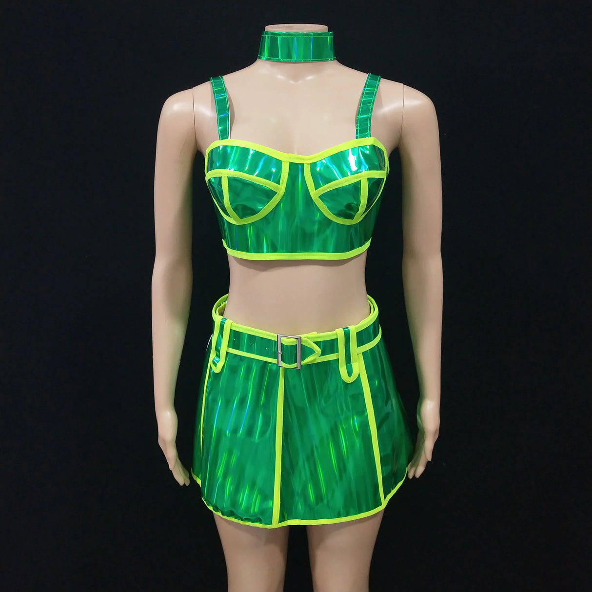 Sexy Bar Dj Gogo Dance Costume Fluorescent Laser