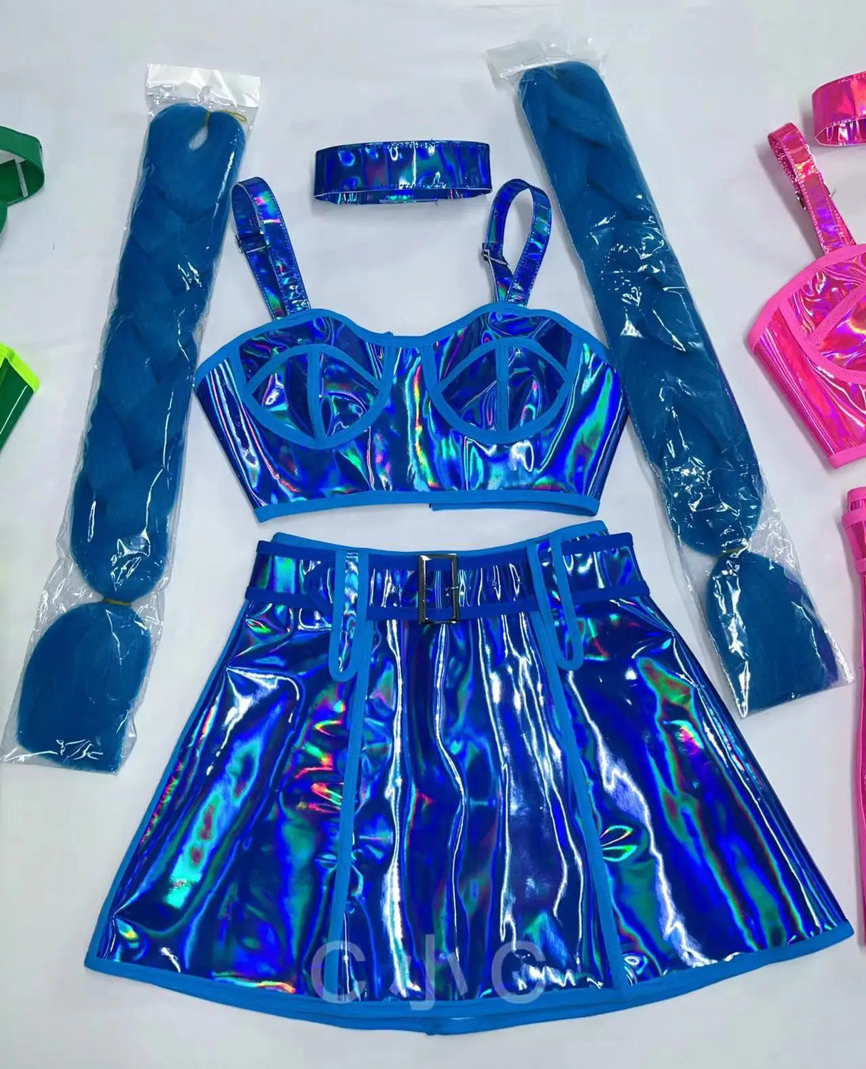 Sexy Bar Dj Gogo Dance Costume Fluorescent Laser