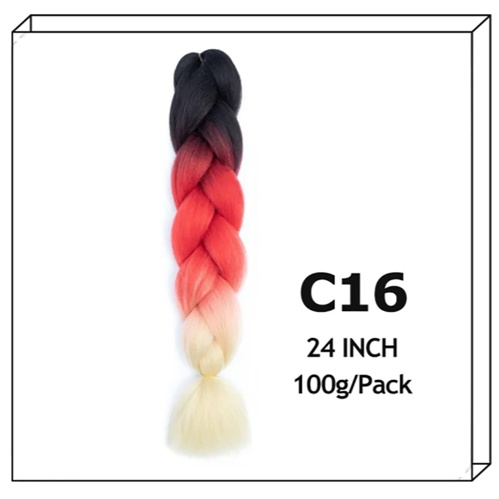 Synthetic Long Jumbo Ombre Braiding Hair For Women