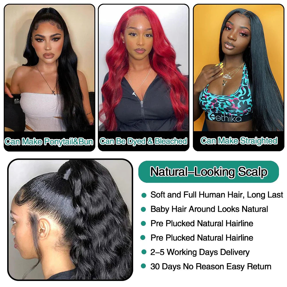 Hd Transparent Lace Frontal Wig 13X6 Body Wave