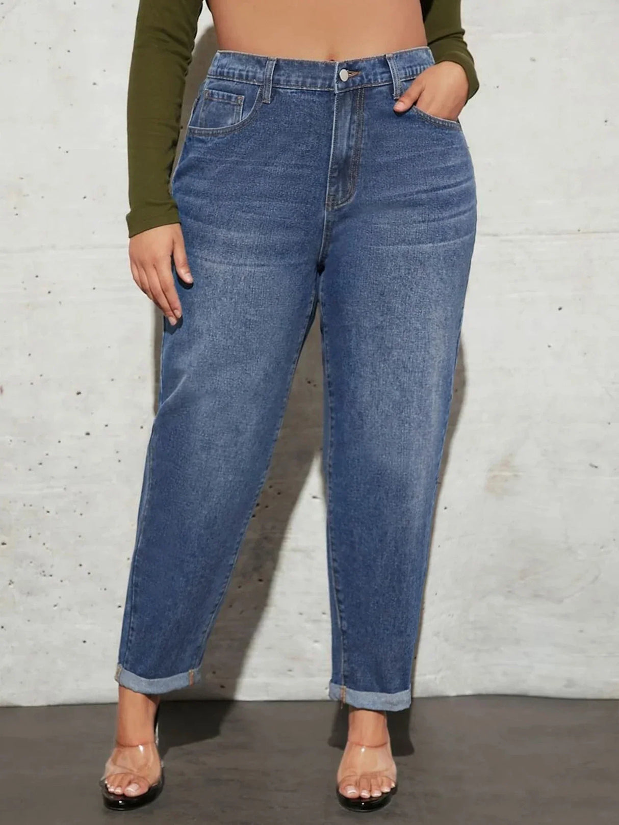Washing Jeans For Women Harem Jeans Stretchy Loose