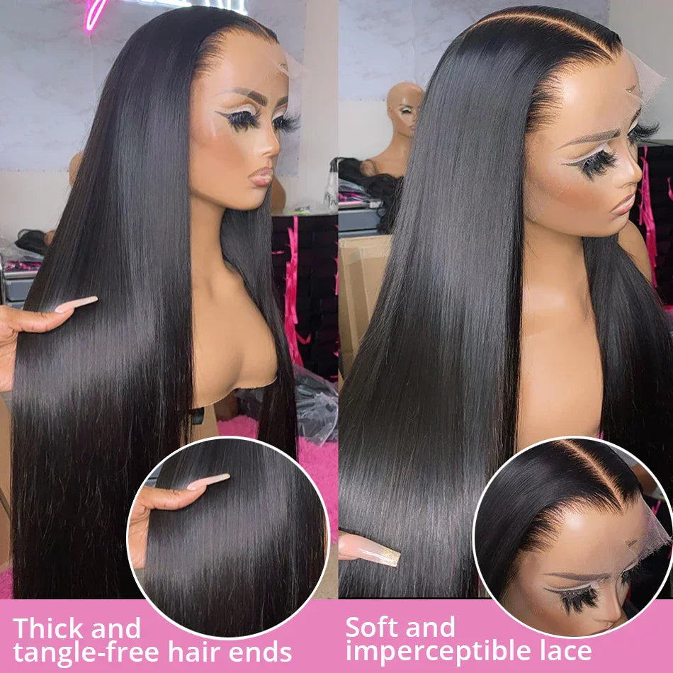 Human Hair Wig 13X6 Hd Bone Straight Human