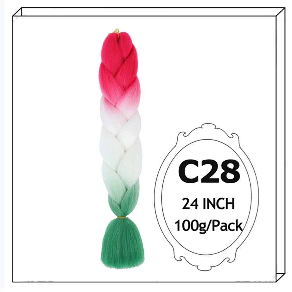 Synthetic Long Jumbo Ombre Braiding Hair For Women