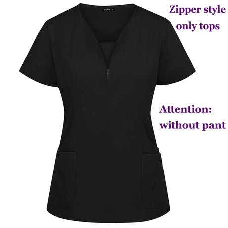 Women's Surgical Scrubs Set - Top & Pants for Nursing & Beauty Salon