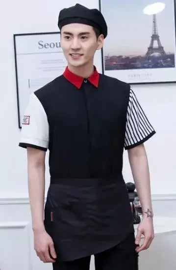 Top Workwear Shop Short-Sleeved Coffee Tea Waitress Restaurant