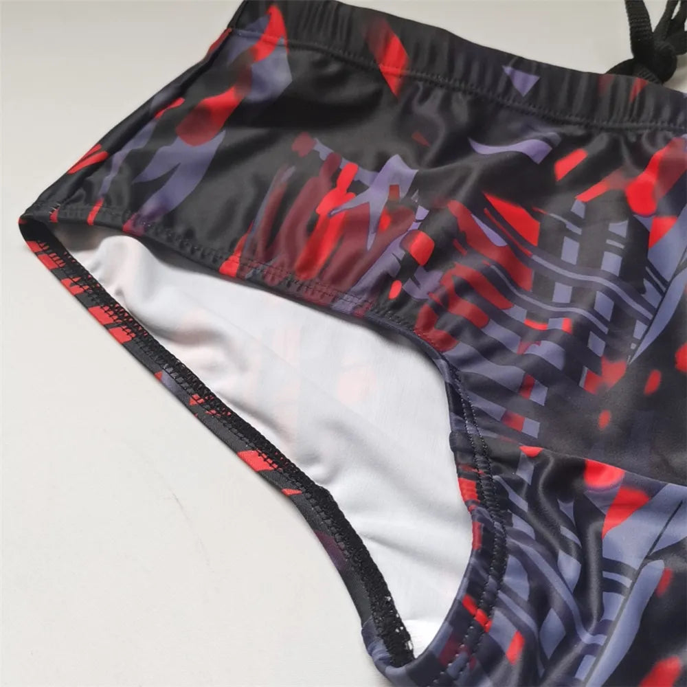 Uxh Brand Mens Swimwear With Push-Up Multicolor Trunks
