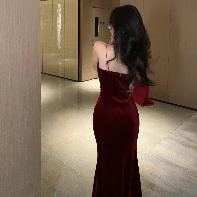 Vintage Sexy Club Prom Red Dresses For Women