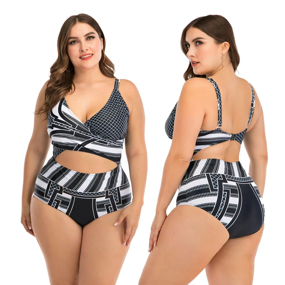 Women High Waist Bikinis Set Swimsuit Swimwear Big