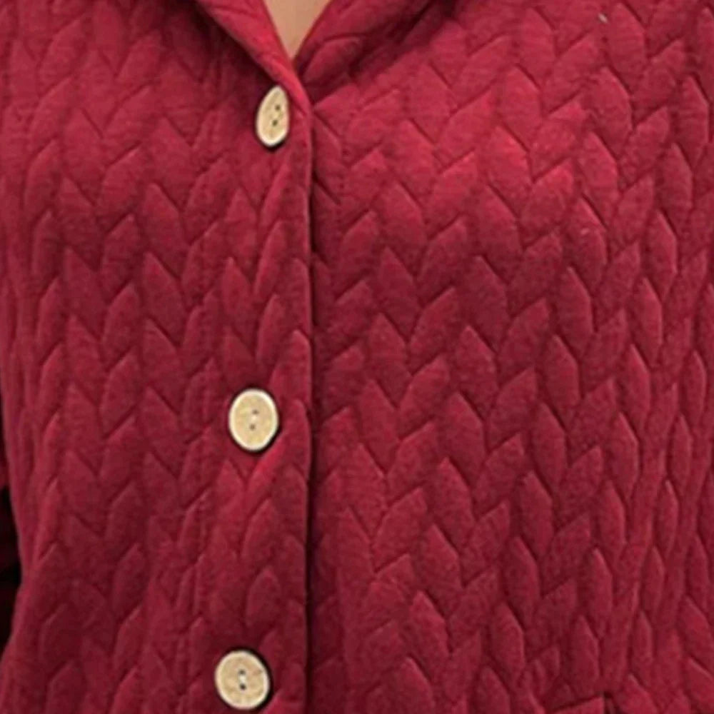 Women' Fashion Hooded Button Jacket Coat Overcoat Outwear
