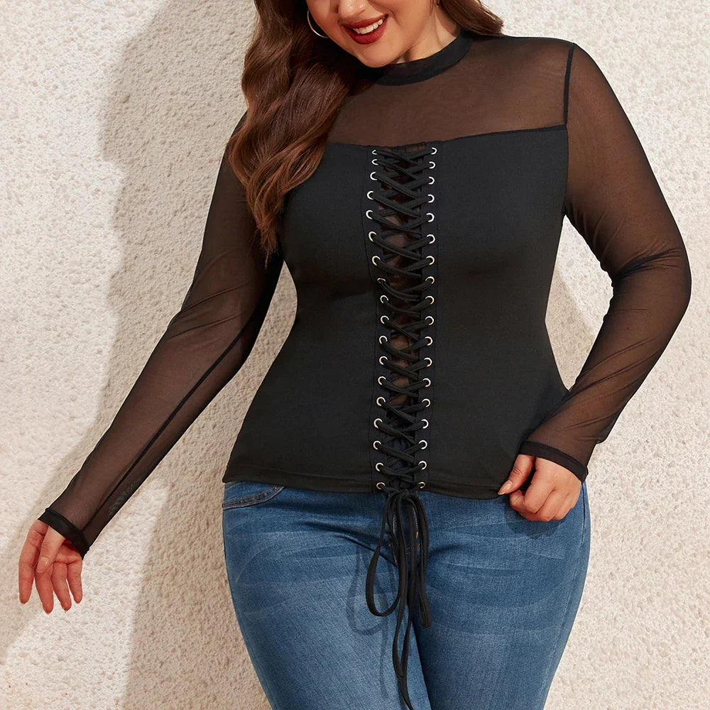 Women' Round Neck Autumn Pullover Solid Long Sleeve
