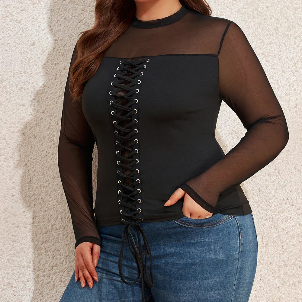 Women' Round Neck Autumn Pullover Solid Long Sleeve