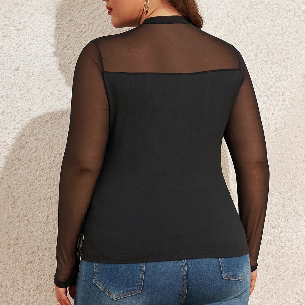 Women' Round Neck Autumn Pullover Solid Long Sleeve