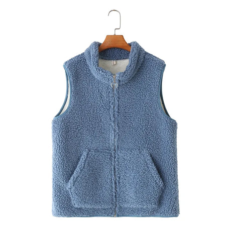 Womens Polar Fleece Vests Winter Casual Clothing Fashion