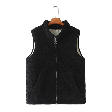 Womens Polar Fleece Vests Winter Casual Clothing Fashion