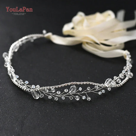 Youlapan Sh93 Clear Crystal Bridal Belts Thin Bridal