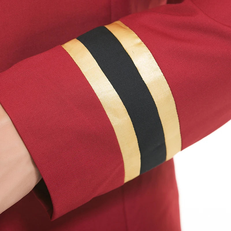 Red Hotel Uniform For Men Hotel Reception Uniform