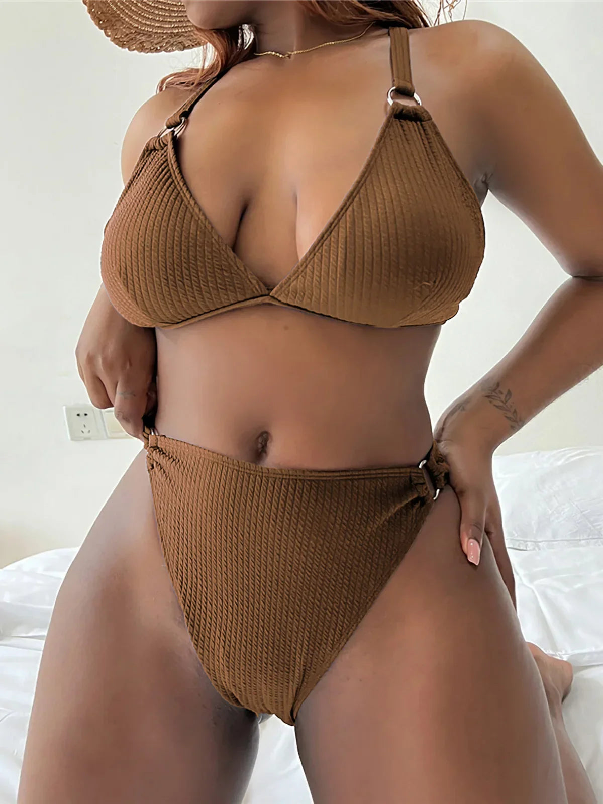 Ribbed Bikini Size Swimwear Women