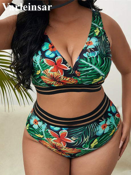 Sexy Floral Bikini Size Swimwear