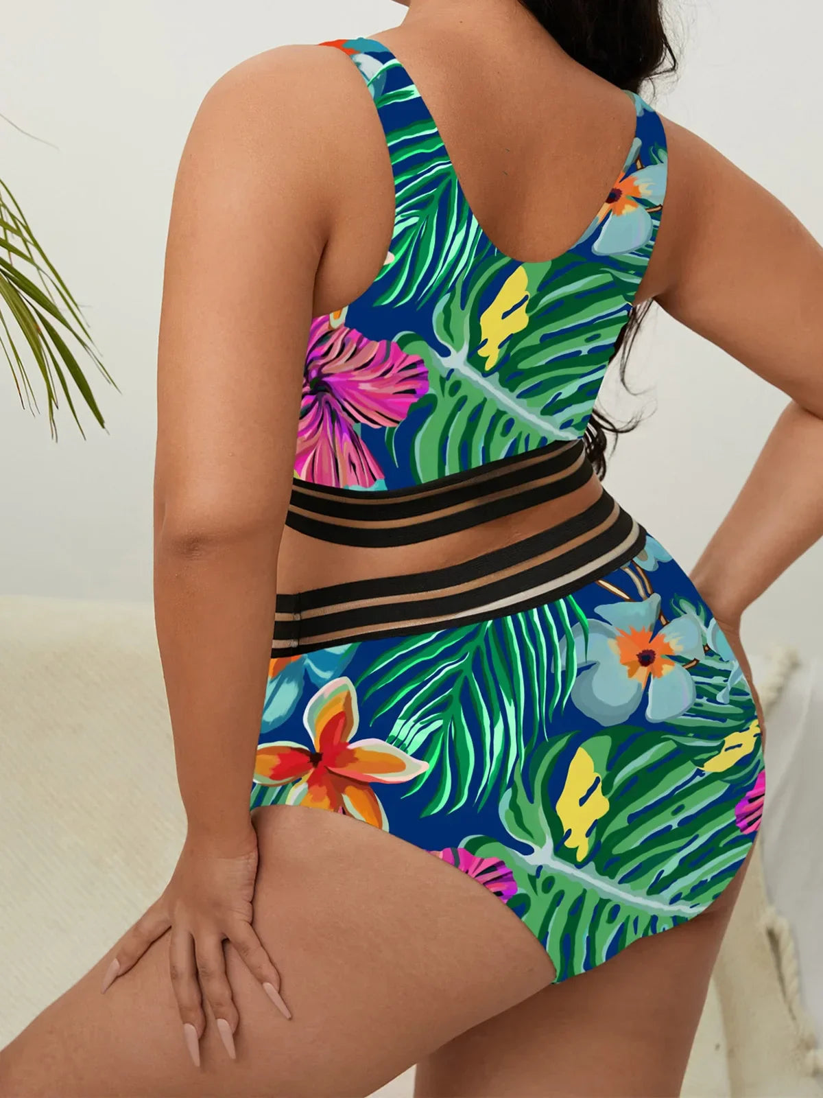 Sexy Floral Bikini Size Swimwear