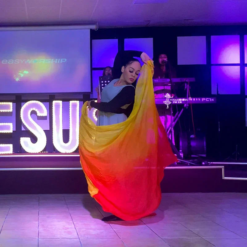 Silk Performance Dance Solid Color Light Texture