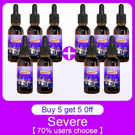 Gray White Hair Treatment Serum Liquid White
