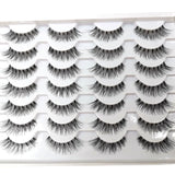 Pair Handmade Transparent Stem False Eyelashes Soft