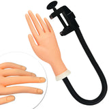 Nail Art Fake Hand Flexible Soft Adjustable Plastic