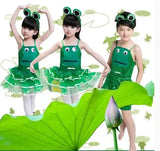 Children Modern Dance Frog Costume Girl Boy