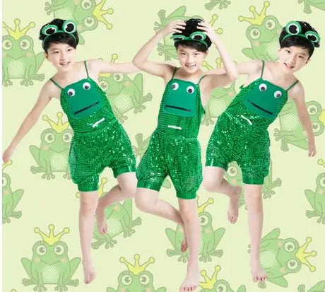 Children Modern Dance Frog Costume Girl Boy