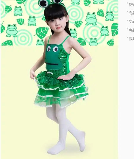 Children Modern Dance Frog Costume Girl Boy