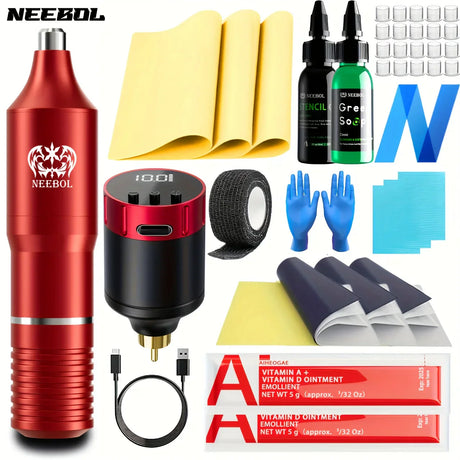 Neebol Wireless Tattoo Kit - Rotary Professional