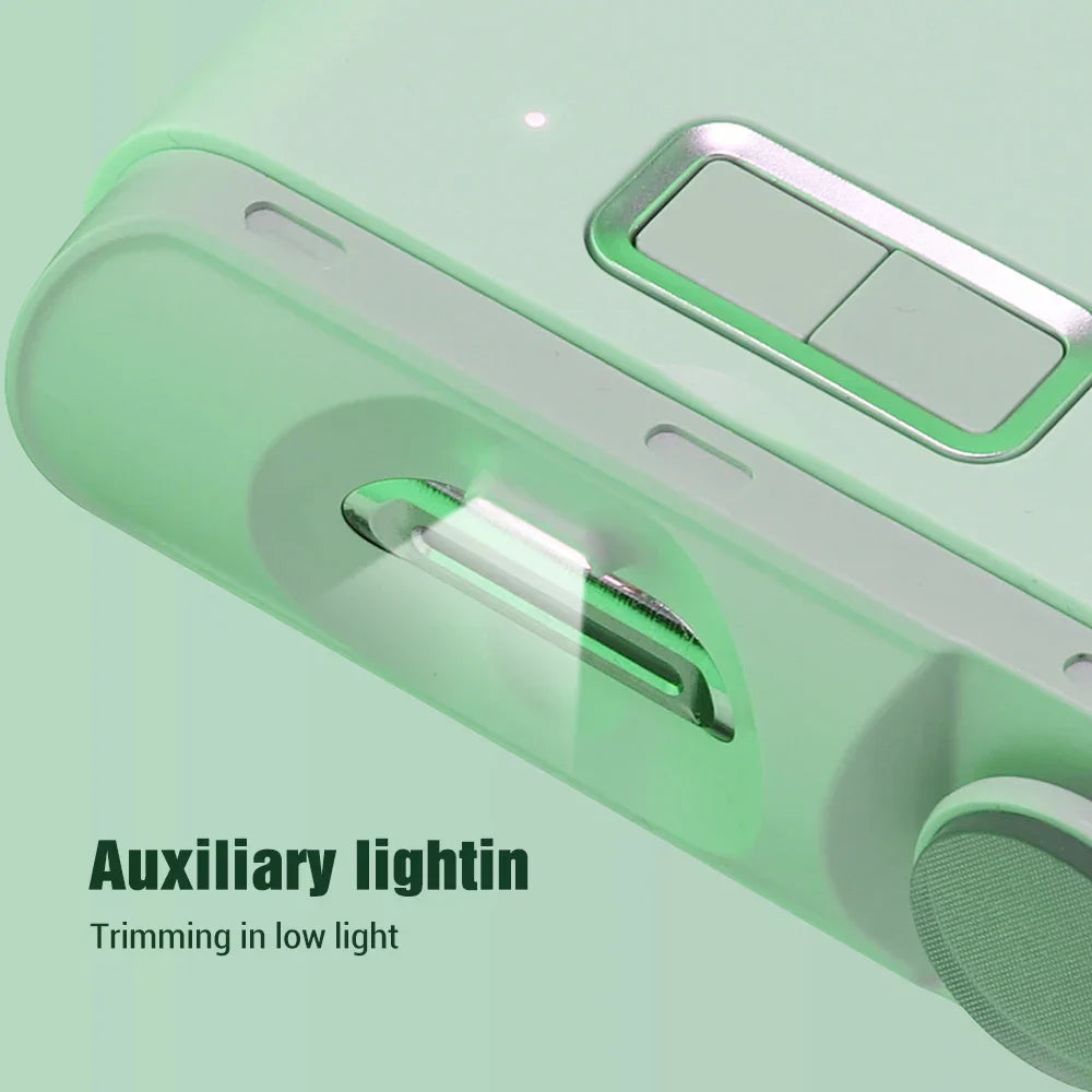 In Electric Nail Clipper Cutter With Led Light