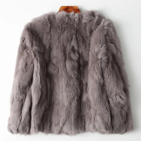 Winter Women The Real Rabbit Fur Coat Natural