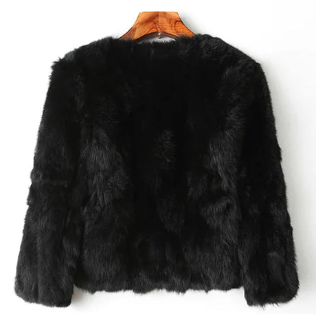 Winter Women The Real Rabbit Fur Coat Natural