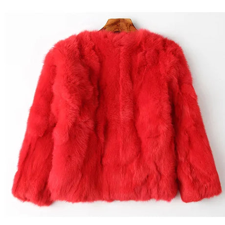 Winter Women The Real Rabbit Fur Coat Natural