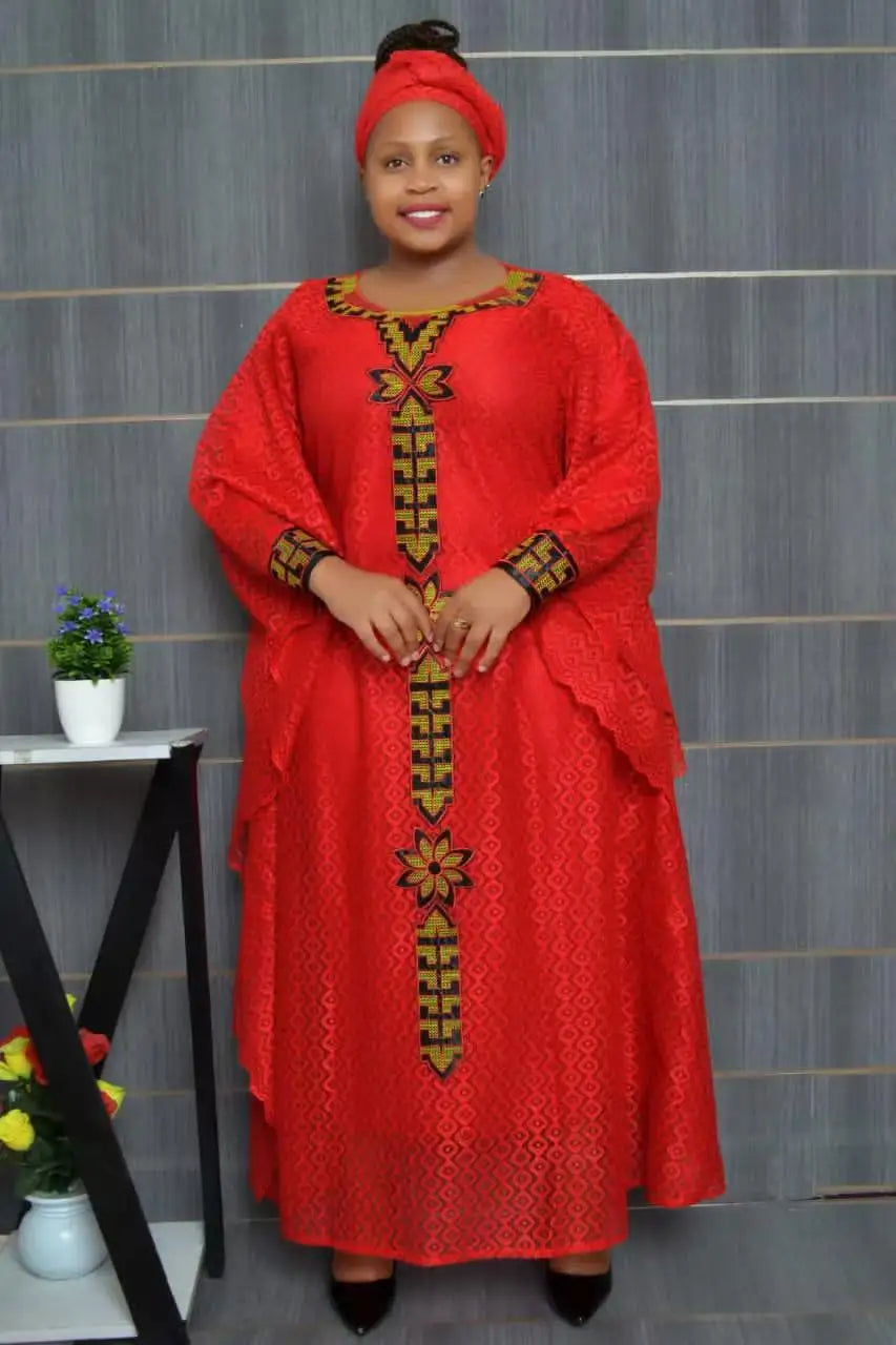 African Dresses For Women Muslim Lace Boubou Dashiki