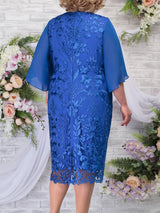 Fall Women' Party Dress Elegant Floral Embroidery Prom