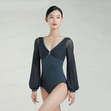 New Ballet Dresses Adult Lantern Long Sleeve Leotard