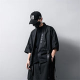 New Japanese Traditional Black Kimono Cardigan Diablo Samurai